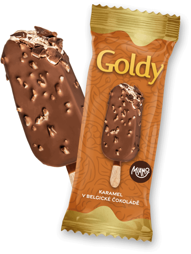 GOLDY karamel <br>v belgické čokoládě