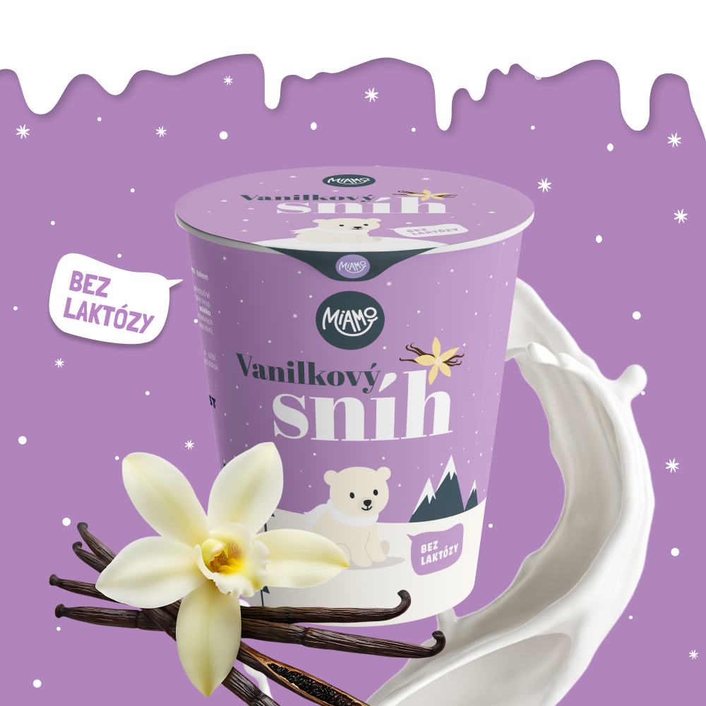 Vanilkový sníh bez laktózy