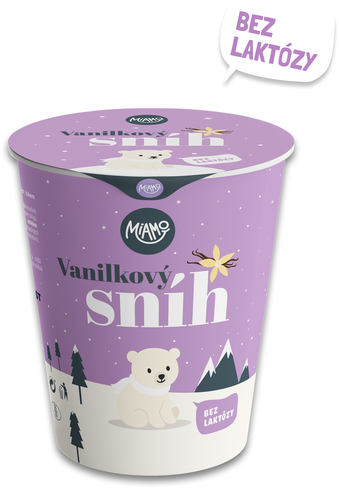 Vanilkový sníh bez laktózy